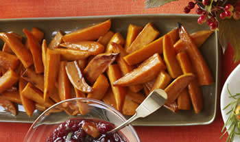 Oven Roasted Spicy Sweet Potato Wedges