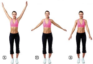 Arm Circles Woman Performing Arm Circles