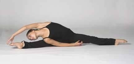 Flexible Woman Static Stretching Flexible Woman