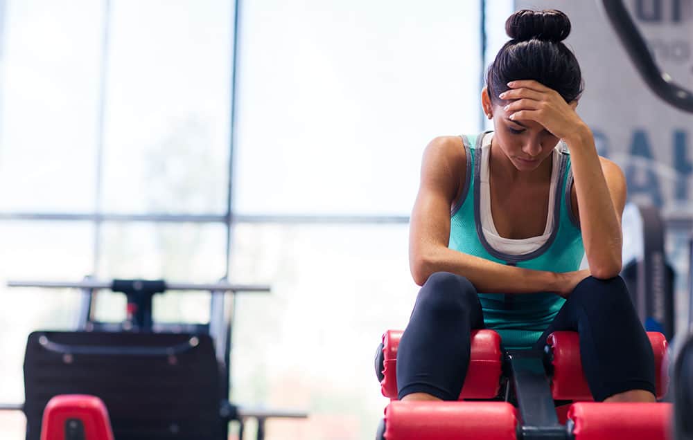 bored fitness girl