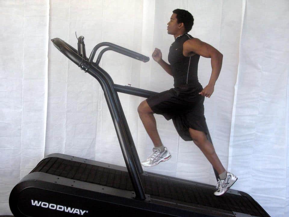 treadmill sprints.