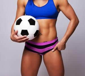 Soccer fit woman