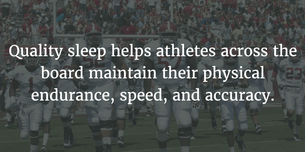 Quality sleep helps athletes across the board maintain their physical endurance, speed, and accuracy