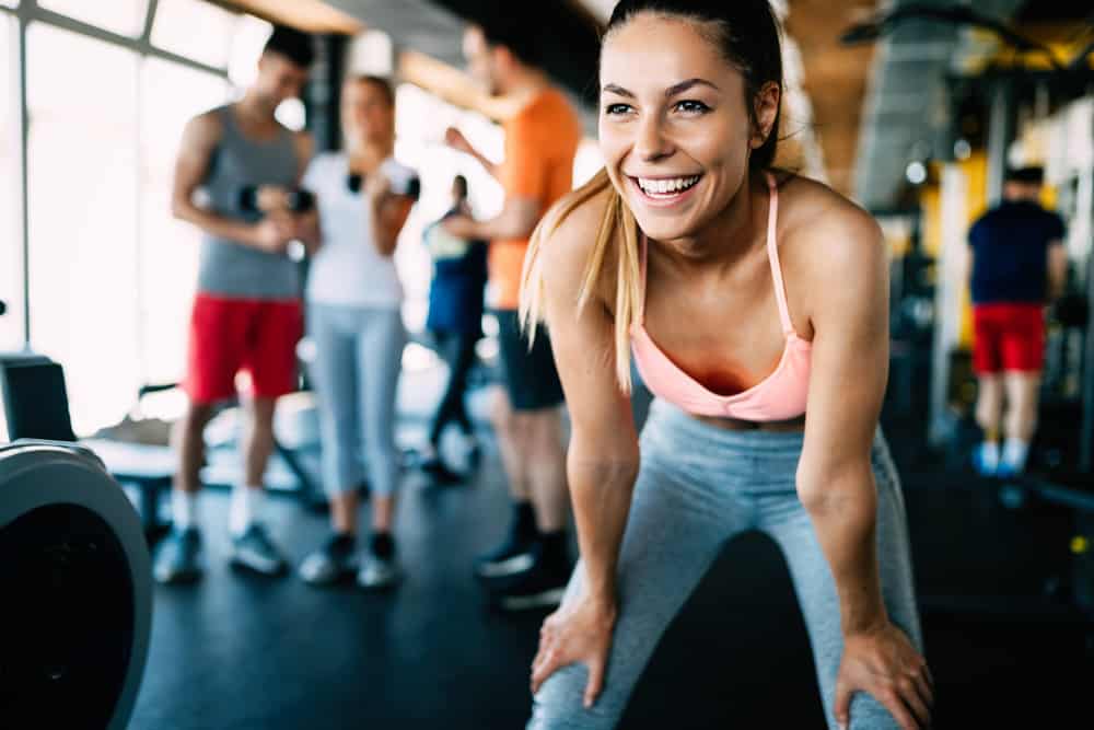 Happy Girl in a Gym