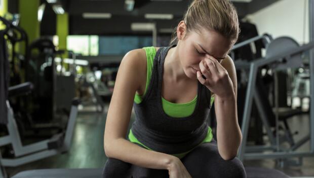 woman feeling ill