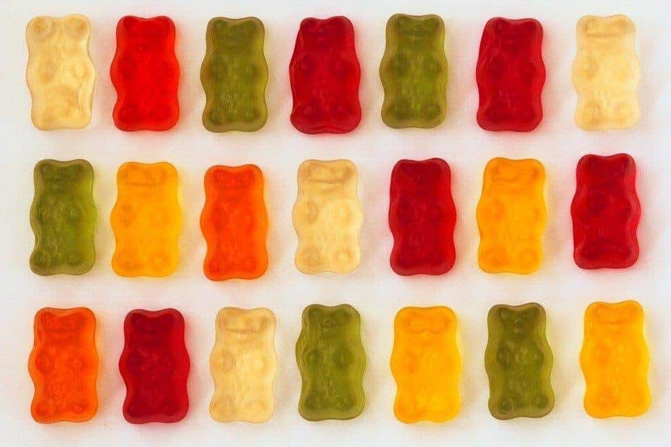 a bunch of CBD gummy bears