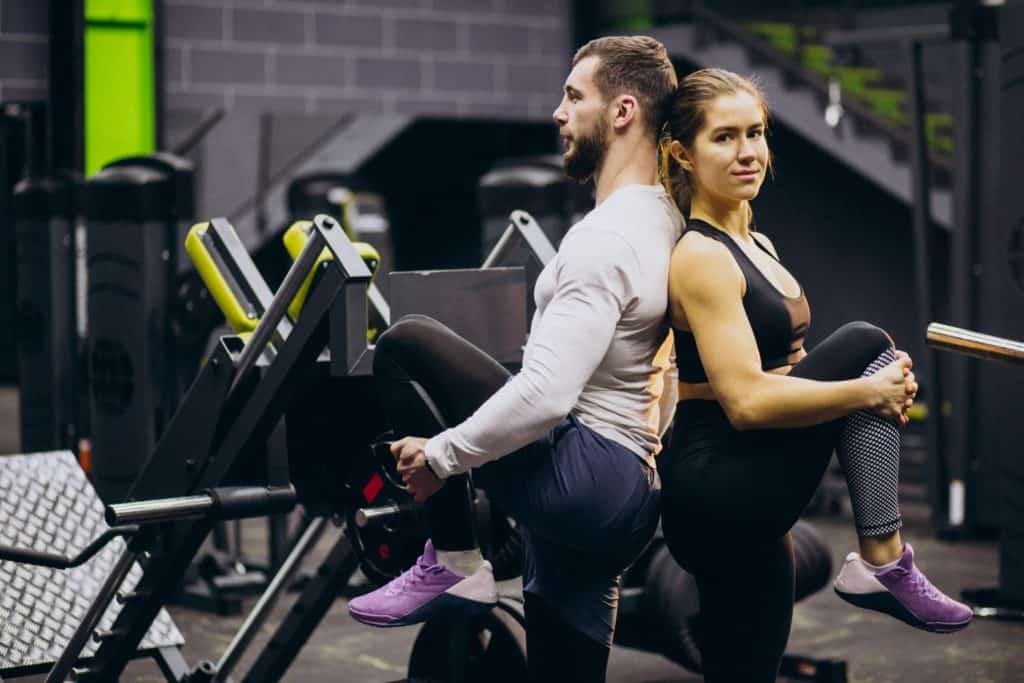 fit couple stretching