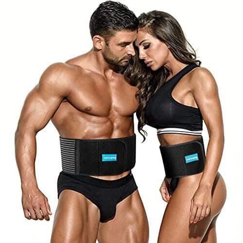 a man and woman using waist trainers