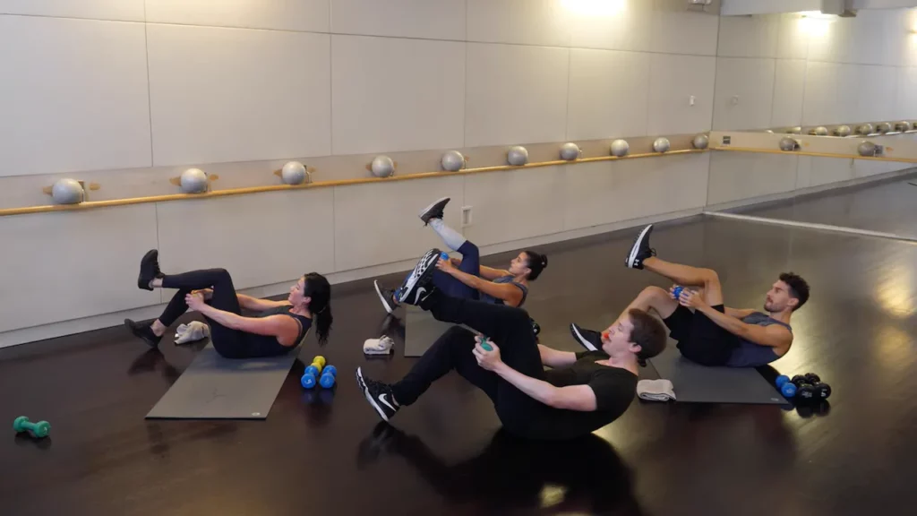 Group Working Out in On-Demand Exercise Classes