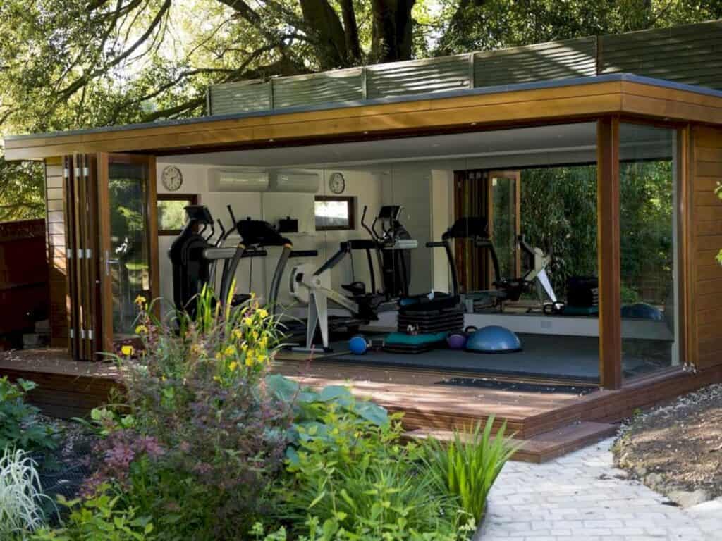 home gym shed